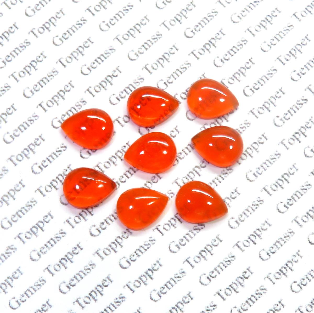 Mexican Fire Opal 9x12 mm Pear Cabochon